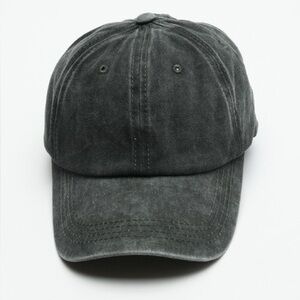 Baseball Cap Charcoal One Size Adjustable Vented Holes Strapback